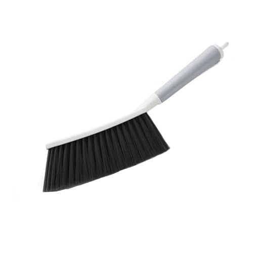 Bristle Brush - 15-inch Soft Bristle Cleaning Brush Handheld Broom for Dusting Beds, Sofas, Cars, Clothes and Furniture (White) - color: White