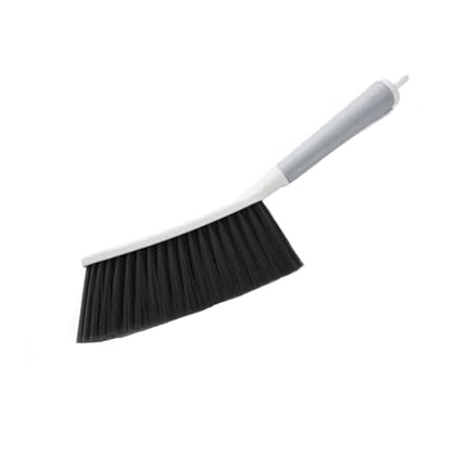 Bristle Brush - 15-inch Soft Bristle Cleaning Brush Handheld Broom for Dusting Beds, Sofas, Cars, Clothes and Furniture (White) - color: White