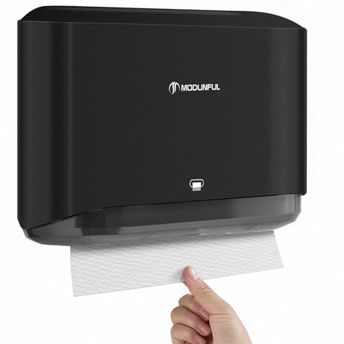 𝐏𝐚𝐩𝐞𝐫 𝐓𝐨𝐰𝐞𝐥 𝐃𝐢𝐬𝐩𝐞𝐧𝐬𝐞𝐫, Multifold/Trifold/C Fold Papers Dispenser, Bathroom Hand Towels Wall Mounted Tissue Holder, No-Drill Adhesive Commercial or Home Black - color: D-23 Black