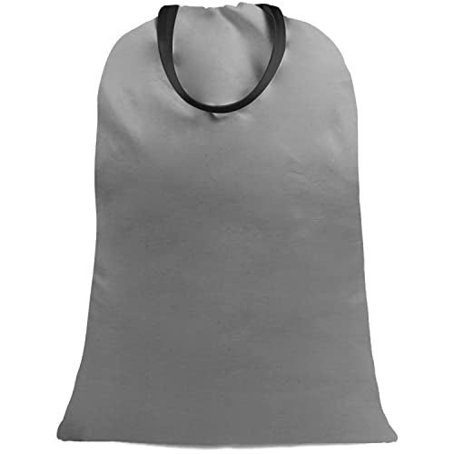 Sanlykate Large Canvas Cotton Laundry Bag with Drawstring & Handles, Heavy Duty Durable Dirty Clothes Organizer, Tear Resistant Hamper Liner Storage Bag, Travel Sack, 25.5 x 34inch - Dark Grey - color: Dark grey