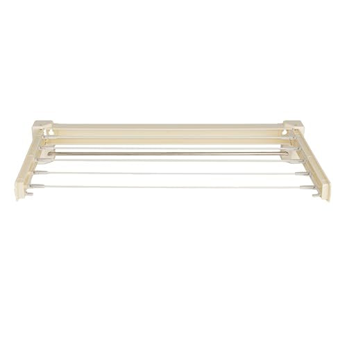 Household Essentials Metal and Plastic Wall Mount Telescoping Drying Rack, Compact Laundry Rack