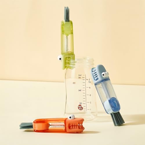 4-in-1 Bottle Cleaning Brush Set, Multifunction Silicone Cup Lid Gap Cleaner, Home Kitchen Crevice Cleaning Tools, 3 Pcs, Multicolor - color: 3 Pcs Multicolor