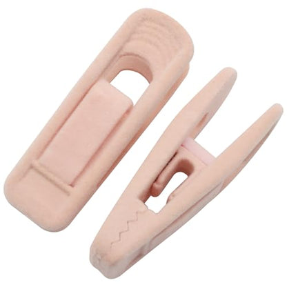 Velvet Hanger Clips, 40 PCS, Light Pink - color: Light Pink