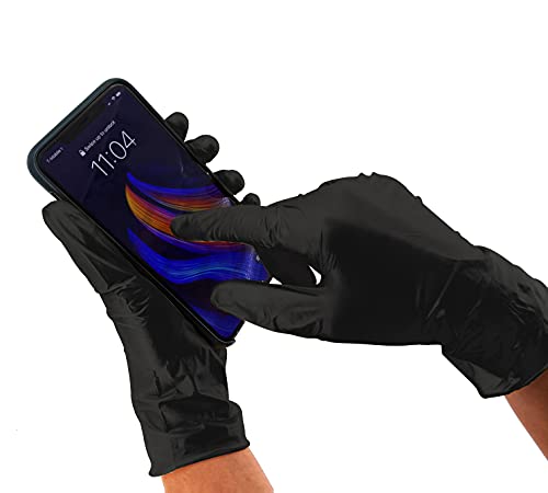 Colortrak Premium Grip Reusable Gloves, 4 Pairs, Black, Large - size: Large