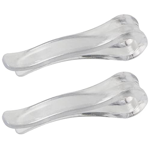 MEETOOT 150pcs Transparent Plastic Alligator Clip 39mm Shirt Fixing Packing Clip U Shape Plastic Clothespins for Ties Socks Pants Shirts - color: Transparent