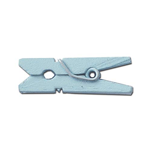 LWR CRAFTS Wooden Mini Clothespins 200 Per Pack 1" 2.5cm (Light Blue) - color: Light Blue