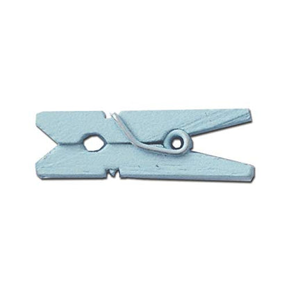 LWR CRAFTS Wooden Mini Clothespins 200 Per Pack 1" 2.5cm (Light Blue) - color: Light Blue