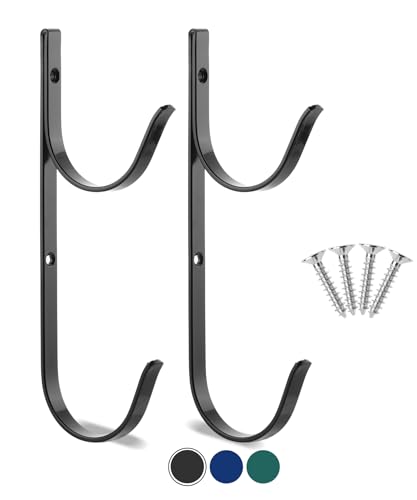 UNCO- Pool Pole Hanger, 2 Pack, Pool Equipment Hooks - color: Black, size: 2 Pack