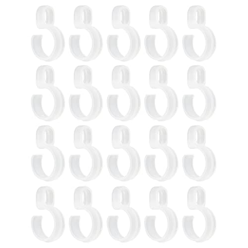 HEVSTIL 20Pcs Windproof Hanger Clips, 45mm - color: White, size: Medium-20pcs