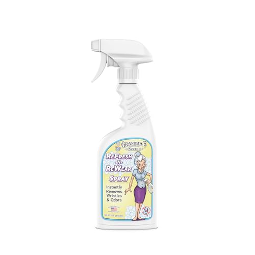 Grandma's Secret ReFresh N ReWear Spray - Instantly Removes Wrinkles & Odors - Wrinkle Release, Fabric Refresher Spray, Chlorine, Bleach and Toxin-Free - 16 Ounce - size: 16.00 Fl Oz (Pack of 1), style: Refresh N Rewear