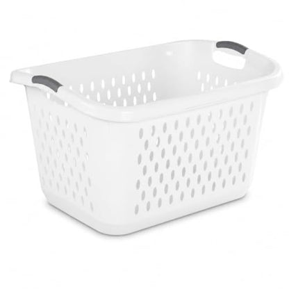 Laundry Basket 2.7 Bushel Extra Large Plastic with Handles White - color: Pearl white 1pc