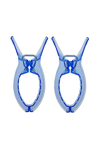 Towa Sangyo 20037 Clothespins, Clear Blue, 6.3 x 3.1 x 0.9 inches (16 x 8 x 2.4 cm), Pack of 2 - style: Veranda Pinch