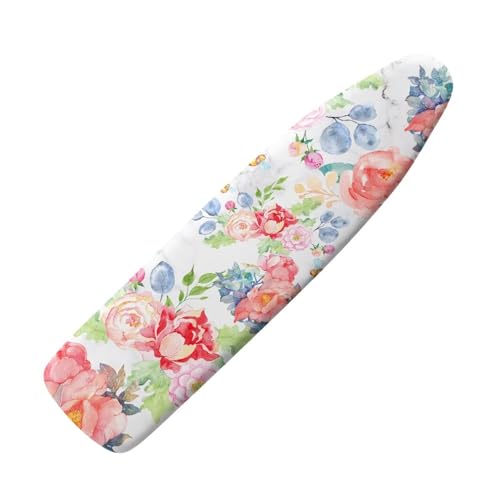 Fresh Floral Ironing Board Cover and Pad with Elastic Edge Waterproof Ironing Board Covers Stain Resistant Hook and Loop Design - color: Fresh Floral