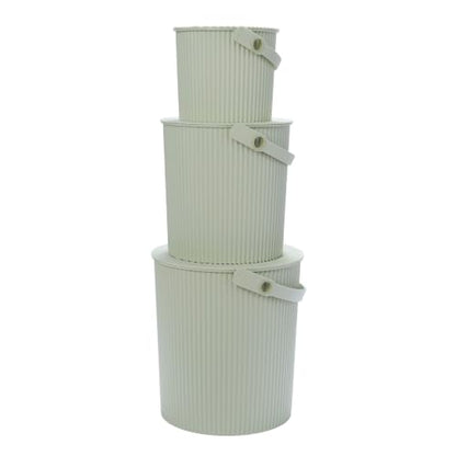 Martha by Martha Stewart Hachiman Bucket Set of 3 Mini, Large, Extra Large - color: Sage, size: Set of 3