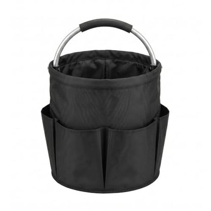 Fox Run Black Collapsible Caddy For Bath, Cleaning & Garden, 11 x 11 Inches