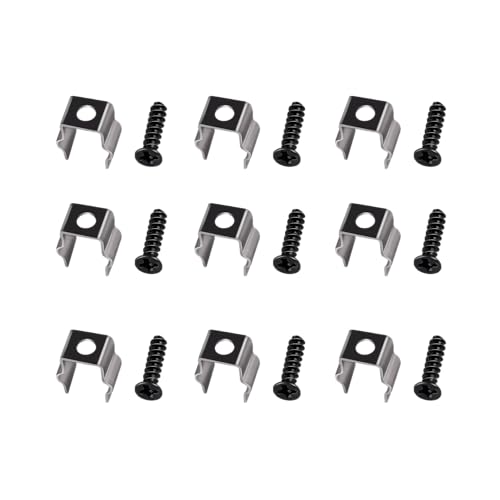 XTPTFABS Metal Mount Clips with Screws,9Pcs,Rust and Corrosion-Resistant