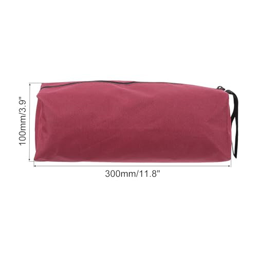 PATIKIL 12" Zipper Tool Pouch, Multipurpose Tool Bag Waterproof Tote Bag Storage Organizer for Screwdrivers Pliers, Red - color: Red