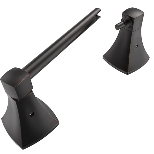 Toilet Paper Holder Wall Mount Oil Rubbed Bronze Double Post Pivoting Tissue Roll Holder Stainless Steel and Zinc Alloy for Bathroom RV Commercial - color: Oil Rubbed Bronze