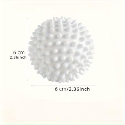 4 Pack Reusable Laundry Balls for Washing Machine - Spiked Dryer Balls to Remove Pet Hair and Lint - Anti-Winding & Anti-Knotting Laundry Scrubber, Softens Clothes and Reduces Wrinkles - 2.36", White