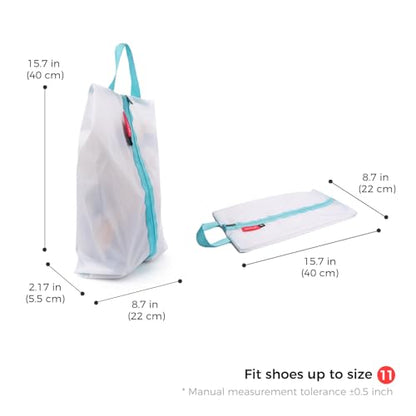 pack all Shoe Bag for Travel, Water-Resistant Shoe Pouch for Sports - color: White, style: 1 Pack
