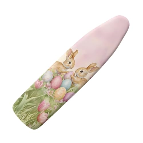 Cute Bunny Ironing Board Cover Standard Size Tulip Ironing Board Pad Ironing Board Dust Cover Home Accessories Decor Easter Iron Board Cover Pad Replacement - color: Cute Bunny Tulip