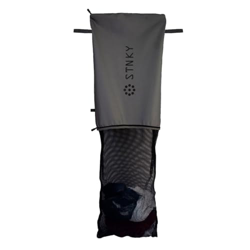 STNKY Bag Pro - Laundry Bags With Zips, Handles and Internal Mesh Bag for Travel, Yoga, Healthcare, Gym Kit, Laundry (XL, Grey) - color: Grey, size: X-Large