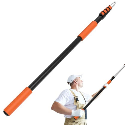 SISUPASSIE Telescoping Extension Pole, Reach to 26FT Telescoping Pole Multi-Purpose 5-20FT Lightweight, Sturdy with Universal Twist-on Metal Tip Extendable for Dusting Painting Window Cleaning - size: 20FT