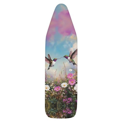 Ironing Board Cover and Pad 16 x 55 Inch Iron Board Cover with Elastic Edge & Adjustable Fastener Resist Scorching and Staining Extra Thick Padding Hummingbird - color: Hummingbird2