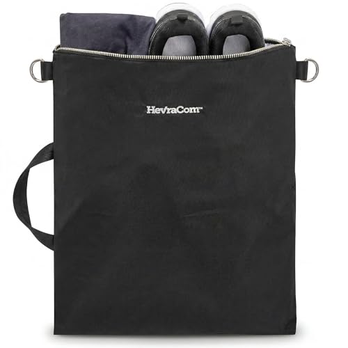 HevraCom Waterproof Laundry Bag Travel for Wet Clothes - Odor-Proof Waterproof Bag for Wet Swimsuit, Travel Laundry Bags for Dirty Clothes, Swimsuits & Workout Gear with Rust-Resistant Zipper & Hooks