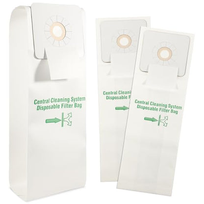 3 Pack 391 Central Vacuum Bags Compatible with Nutone Cental 391, 3918, 44186, CV350, CV351, CV352, CV353, CV400, CV450, CV553, CV653, CV750 Models