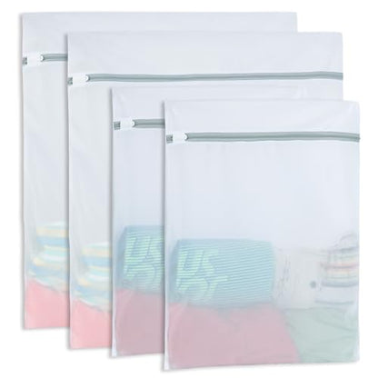 4Pcs Large Mesh Laundry Bags（2L,2XL）Laundry Bags Mesh Wash Bags