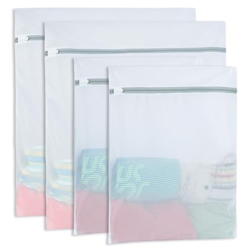 4Pcs Large Mesh Laundry Bags（2L,2XL）Laundry Bags Mesh Wash Bags