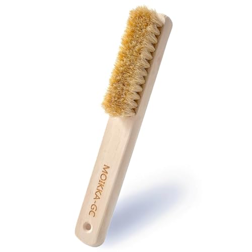 Wood Laundry Stain Brush with Boar Bristle, Tough Stain Remover for Delicate Fabric, Cotton, Linens, and Shoes, Laundry Scrub Brush for Fresh and Clean Fabric - size: 1 Count (Pack of 1)