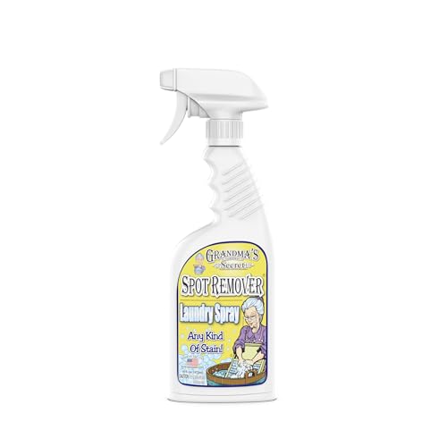 Grandma's Secret Laundry Spray - Chlorine, Bleach and Toxin-Free Stain Remover for Clothes - Fabric Stain Remover Removes Oil, Paint, Blood and Pet Stains – 16 Ounce - size: 16.00 Fl Oz (Pack of 1), style: Spot Remover