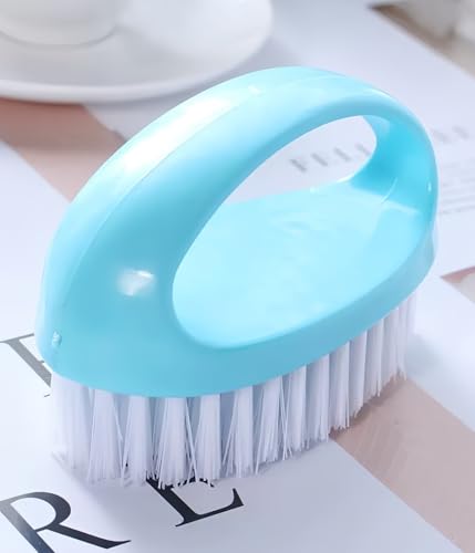 4 Pcs Scrubbing Brushes for Cleaning, Laundry Brush Shoe Brush Household Cleaning Brush Kitchen Bathroom Sink Floor Bathtub Multi-Purpose Cleaning Brush (Red, Purple, Green, Blue)
