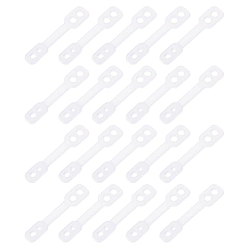 uxcell 40Pcs Clothes Hanger Windproof Plastic Strip Hook, Anti-Slip Off Windproof Fixed Buckle, Anti-Drop Strips Hanger Fixation for Outdoor Indoor Transparent - color: Transparent