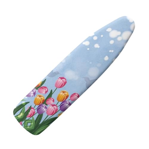 Floral Print Ironing Board Cover Universal Stretchy Stain Reisstant Cover for Ironing Board with Adjustable Straps Ironing Board Accessories - color: Floral Print 1