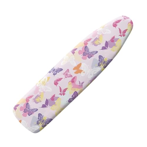 Butterfly Print Ironing Board Cover Stain Resistant Ironing Board Cover with Elastic Edge Standard Size 15x54 inch, Washable Waterproof - color: Butterfly Print