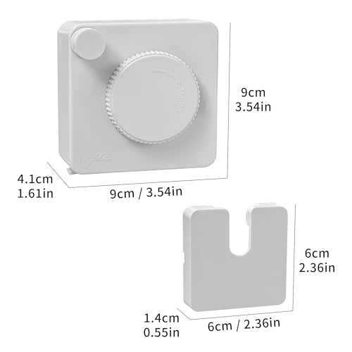 JOOM Retractable Clothesline Indoor,13.7 FT Wall Mounted Single Line,White - color: White Square