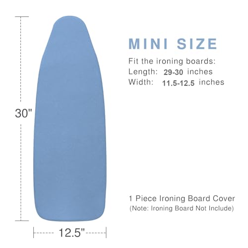 VividPaw Small Ironing Board Cover and Pad 12.5 x 30 Table Top - color: Blue, size: 12.5" x 30"
