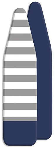 Whitmor Reversible Ironing Board Cover and Pad 54.0x15.0, Gray Blue - color: Gray Blue, size: 54x15 Inches