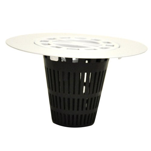 Danco Snap-in Shower Drain Cover with in-Drain Hair Catcher, 4-1/4" Round, White Strainer, (10533) - color: White, size: Pack of 1, style: Circle In-Drain