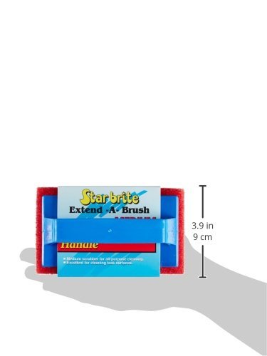 STAR BRITE Red Scrub Pad with Interchangeable Handle, Medium (Pack of 12) - size: Medium (Pack of 12), style: Medium Red