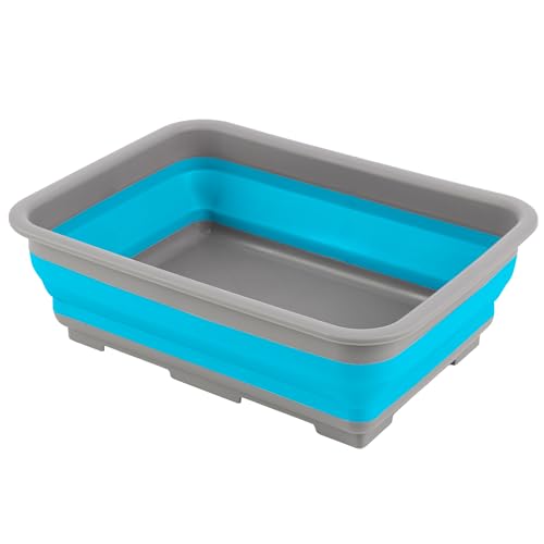 Wakeman Collapsible Bucket for Cleaning Supplies, Blue, 7.27L - color: Blue, size: 1-Pack