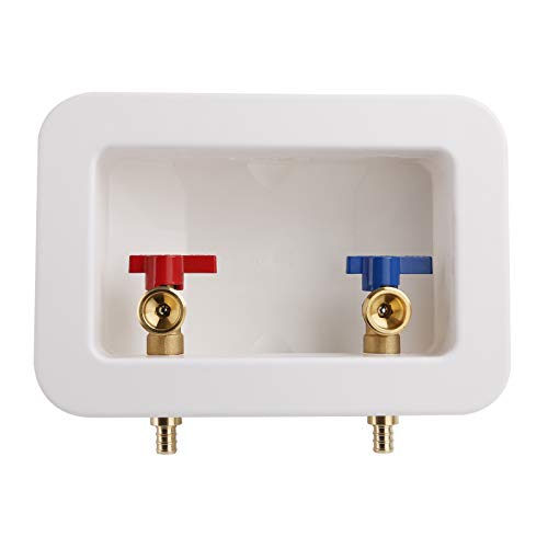 Washing Machine Outlet Box, 1/2-inch PEX,Plumbing Accessory, PEX Laundry Box - size: 1/4" turn hot and cold ball valve