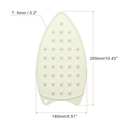 HARFINGTON 2pcs Silicone Iron Rest Pad, Multipurpose Iron Hot Resistant Mat Iron Rest Plate for Ironing Board Hot Heat Resistant Steam Compact Mat, Cream - color: Cream