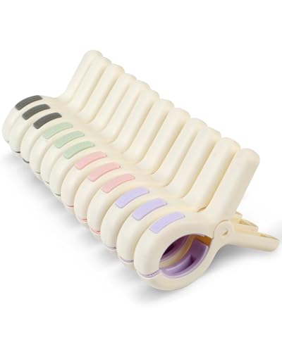 Beach Towel Clips 12-Pack - Heavy Duty Stainless Steel Spring Clamps for Sand, Wind, Pool, Cruise Chairs - Plastic Clips for Towels, Blankets, Fabric - Vacation Essentials 2026