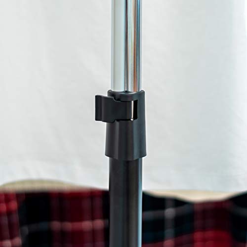 IRIS USA Single Rod Rolling Clothes Rack, Height Adjustable, Black - style: Single Fixed-Width Rod