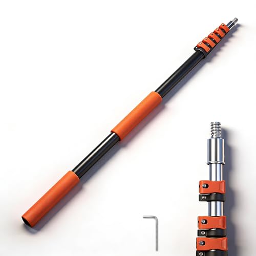 26FT Reach Telescopic Extension Pole Dual Lock for Paint/Cleaning - size: 20FT