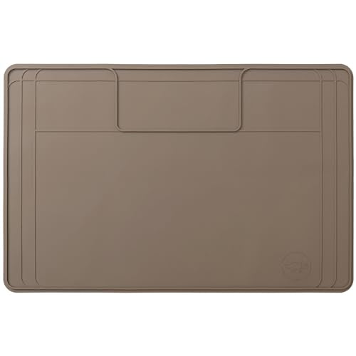 The Original Under Sink Mat - Silicone Waterproof mat, Trimmable, Easy to Clean, Kitchen cabinet liner, Under sink protector mats, Drip Tray with Lip (Brown, 31" x 22") - color: Brown, size: 31" x 22"
